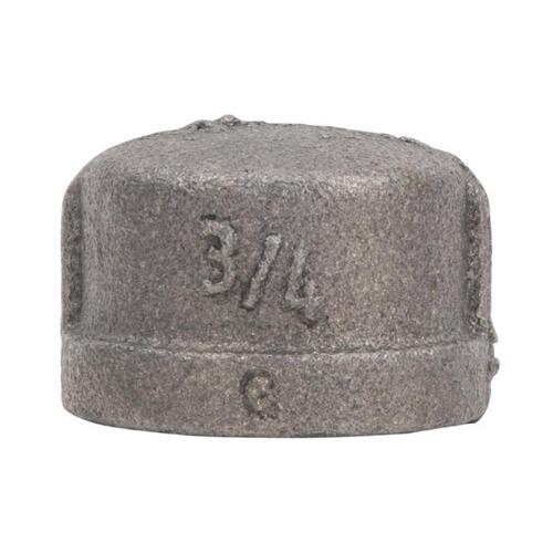 Cap 3/4" FIP each Black Malleable Iron Black