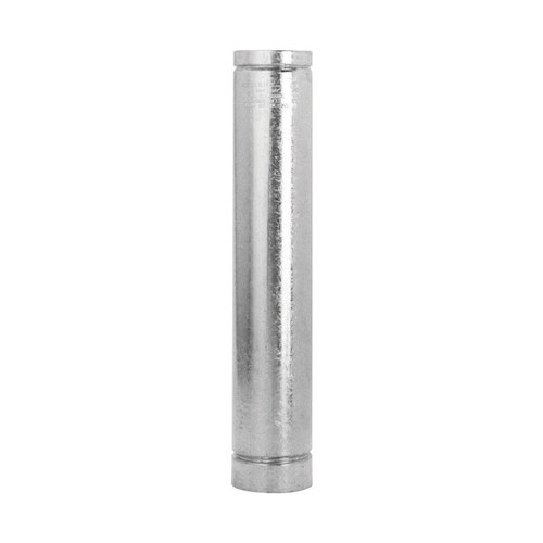 Round Gas Vent Pipe 3" D X 24" L Aluminum Silver