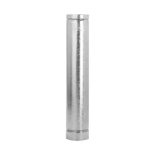 Round Gas Vent Pipe 4" D X 24" L Aluminum Silver - pack of 2