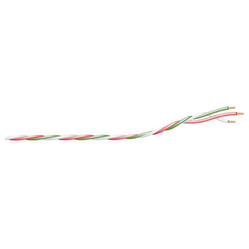 Woods 701036631 Bell Wire 500 ft. 20/3 Solid Copper Green/Red/White