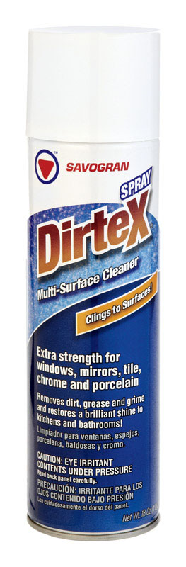 Dirtex 10761 Cleaner, 18 oz Can, Liquid, Ammonia, Clear