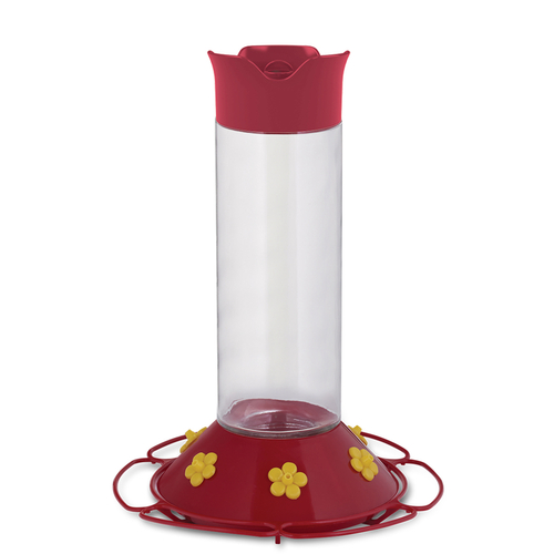 Nectar Feeder Hummingbird 30 oz Glass/Plastic 6 ports Multicolored