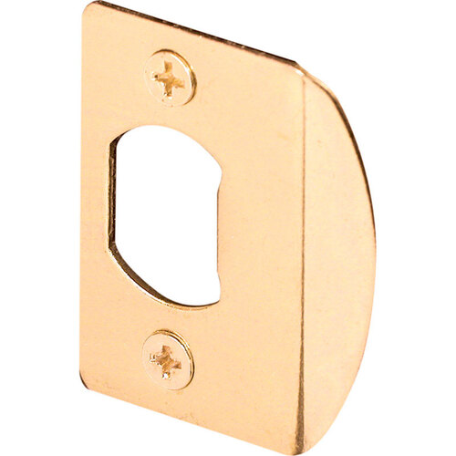 Door Strike, 2-1/4 in L, 1-7/16 in W, Steel, Brass