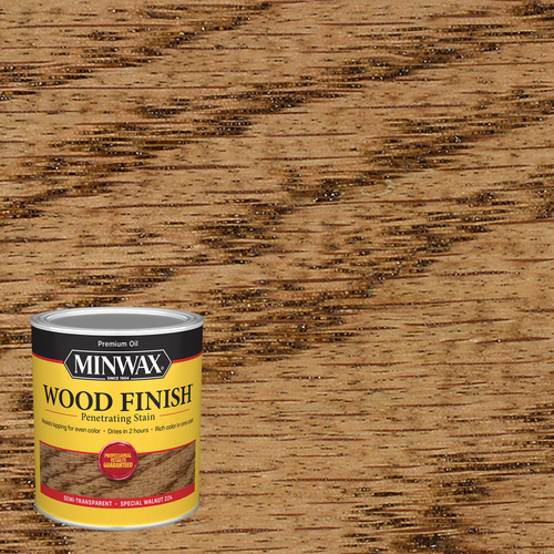 Penetrating Wood Stain Wood Finish Semi-Transparent Special Walnut Oil-Based 1 qt Special Walnut