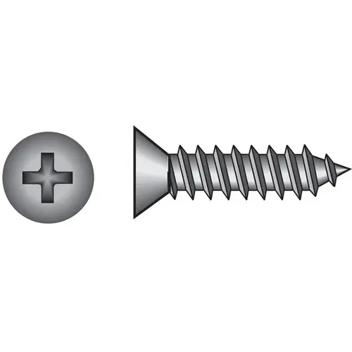 Sheet Metal Screws No. 4 X 1/2" L Phillips Flat Head Zinc-Plated