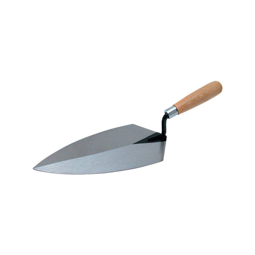 Marshalltown 11969 Brick Trowel, 10 in L Blade, 5 in W Blade, Steel Blade, Hardwood Handle