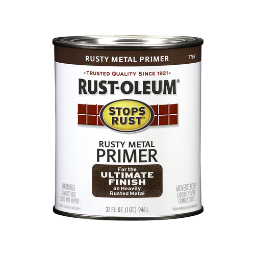 RustOleum 7769502 Primer Stops Rust Brown OilBased Alkyd 1 qt Brown