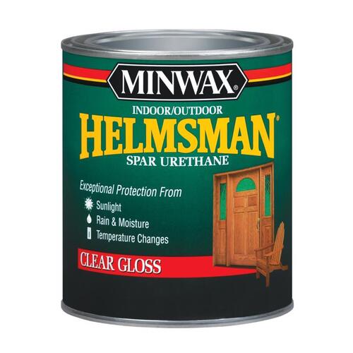 Minwax 63200444 Spar Urethane Helmsman Gloss Clear Oil-Based 1 qt Clear