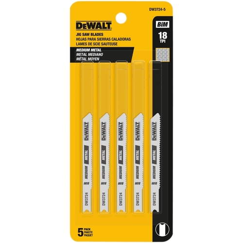 DEWALT DW3724-5 Jig Saw Blade, 0.3 in W, 18 TPI - pack of 5