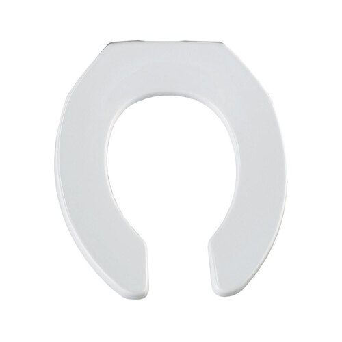 BEMIS 955CT-000 Toilet Seat with Cover, Round, Plastic, White, Sta-Tite Hinge