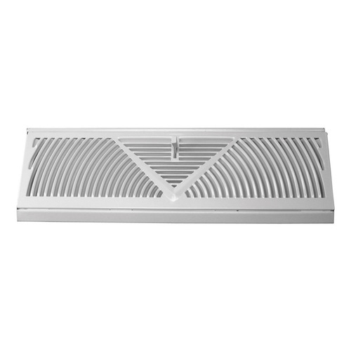 Baseboard Diffuser 4-1/2" H X 18" W 3-Way Powder Coat White Steel Powder Coat