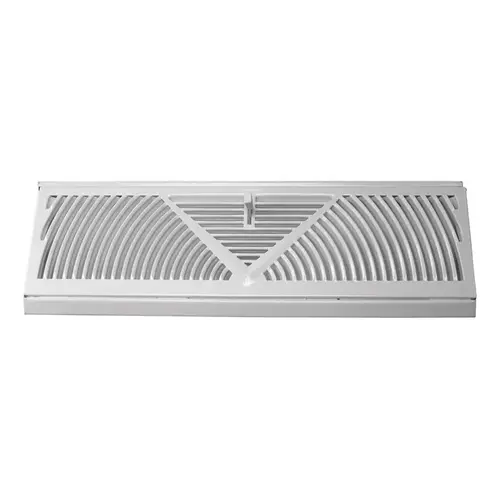 Tru Aire C118SW Baseboard Diffuser 4-1/2" H X 18" W 3-Way Powder Coat White Steel Powder Coat