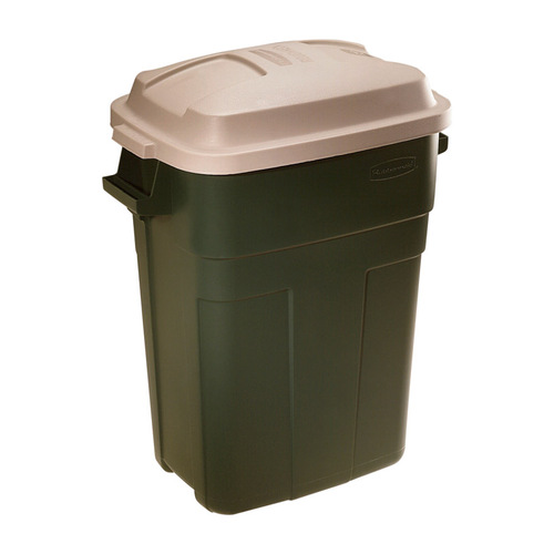 Rubbermaid 2979EVG-XCP6 Garbage Can Roughneck 30 gal Green Plastic Lid Included Green - pack of 6