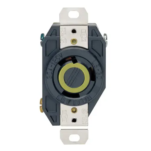 Locking Receptacle V-0-MAX 30 amps 125 V Single Black L5-30R Black