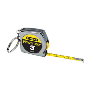 Stanley 39-130-XCP6 Key Chain Tape Measure PowerLock 3 ft. L X 0.25 W  Silver - pack of 6