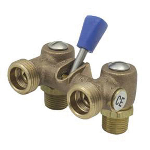 Shut-Off Valve 1/2" Copper Sweat X 3/4" MIP Bronze Brushed