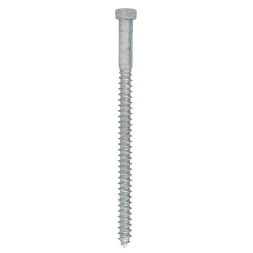 Lag Screw 3/8" S X 6" L Hex Hot Dipped Galvanized Steel Hot Dipped Galvanized