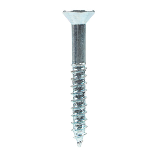 Wood Screws No. 10 S X 1-1/2" L Phillips Zinc-Plated Zinc-Plated