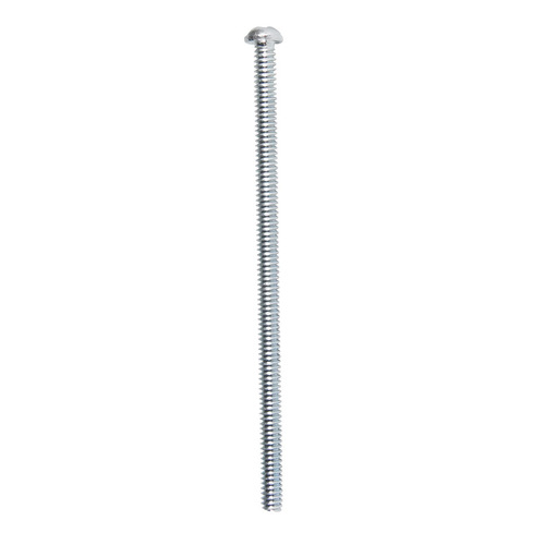 Machine Screws No. 10-24 S X 4" L Combination Round Head Zinc-Plated Steel Zinc-Plated