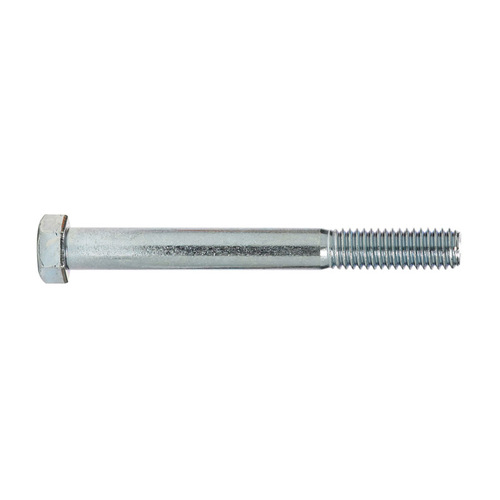 Hex Bolt 7/16" D X 4" L Zinc Plated Steel Zinc Plated