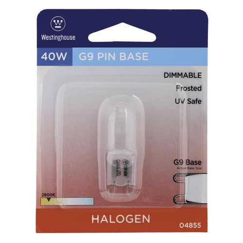 Westinghouse 0485500 Halogen Bulb 40 W T4 Decorative 460 lm White Frosted