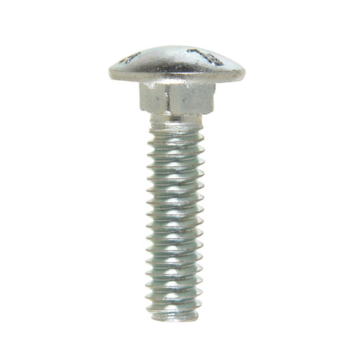 Carriage Bolt 1/4" X 1" L Zinc-Plated Steel Zinc-Plated