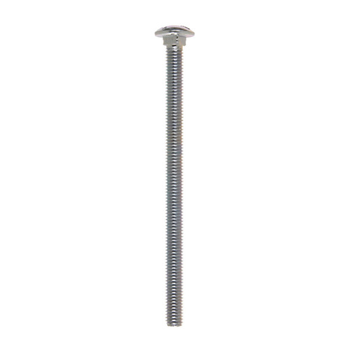 Carriage Bolt 3/8" P X 6" L Zinc-Plated Steel Zinc-Plated