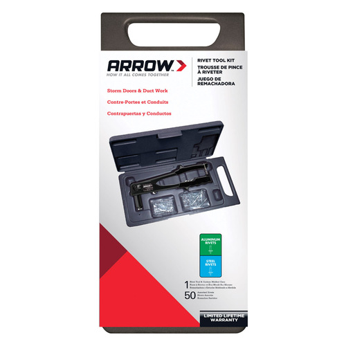 Arrow 2490142 Rivet Tool Steel Kit Black Black