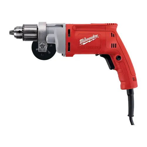 Electric Drill, 8 A, 1/2 in Chuck, Keyed Chuck, 8 ft L Cord Red