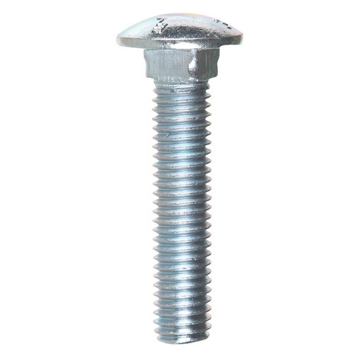 Carriage Bolt 1/2" X 2-1/2" L Zinc-Plated Steel Zinc-Plated