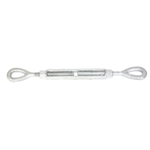 Turnbuckle, 2200 lb Working Load, 1/2 in Thread, Eye, Eye, 6 in L Take-Up, Galvanized Steel