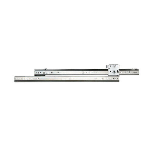 Drawer Slide, 75 lb, 22 in L Rail, 1/2 in W Rail, Steel, Zinc Pair