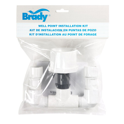 Brady BTA 200IND Well Point Installation Kit PVC White White