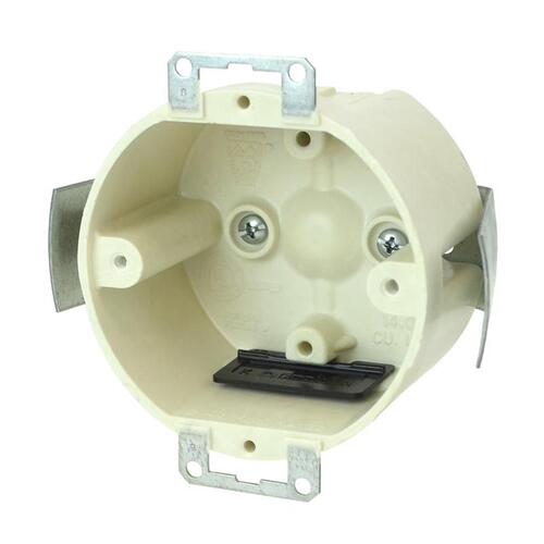 Outlet Box 14 cu in Round Fiberglass 1 gang Beige Beige