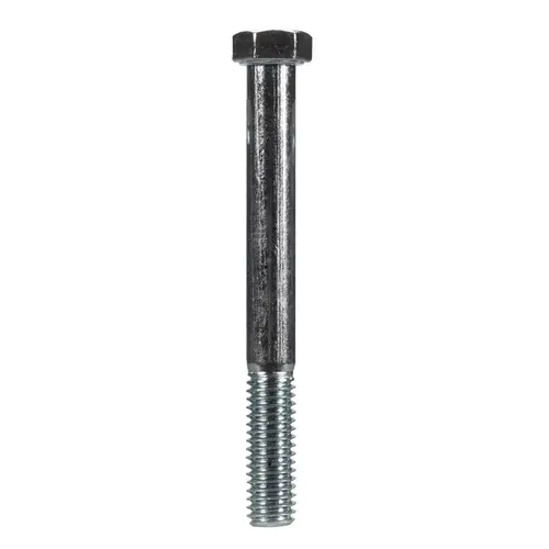 Hex Head Cap Screw 7/16" D X 4" L Heat Treated Zinc Steel Heat Treated Zinc