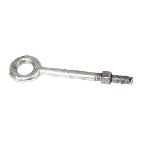 Eyebolt 1/2" S X 2" L Hot Dipped Galvanized Steel Nut Included Hot Dipped Galvanized