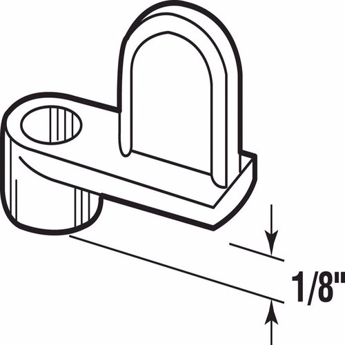 Screen Clip Mill White Aluminum For 1/8 Mill