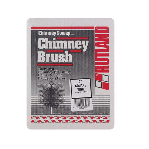 Chimney Brush 7" Square Oil Tempered Black