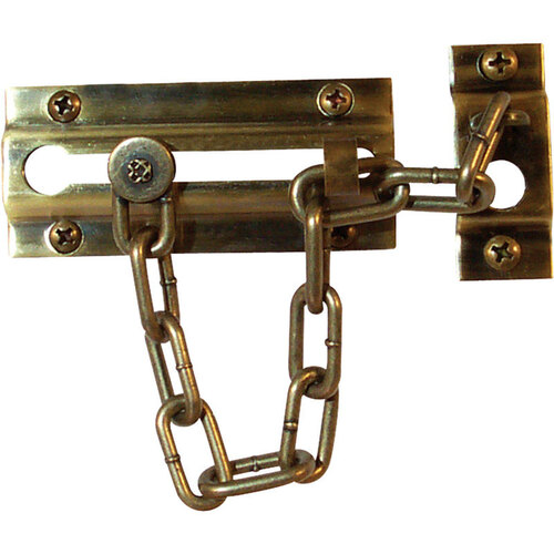 Chain Door Guard 3.93" L Antique Brass Brass Antique Brass