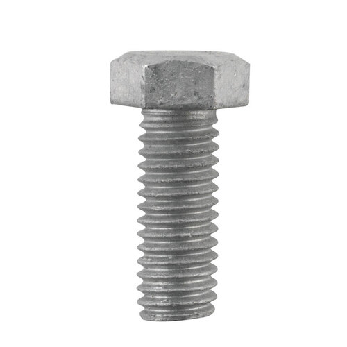 Hex Bolt 3/8" D X 1" L Hot Dipped Galvanized Steel Hot Dipped Galvanized