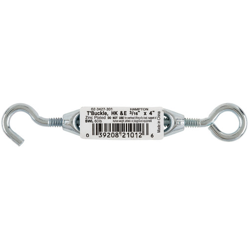 Turnbuckle Zinc-Plated Aluminum/Steel 70 lb Zinc-Plated