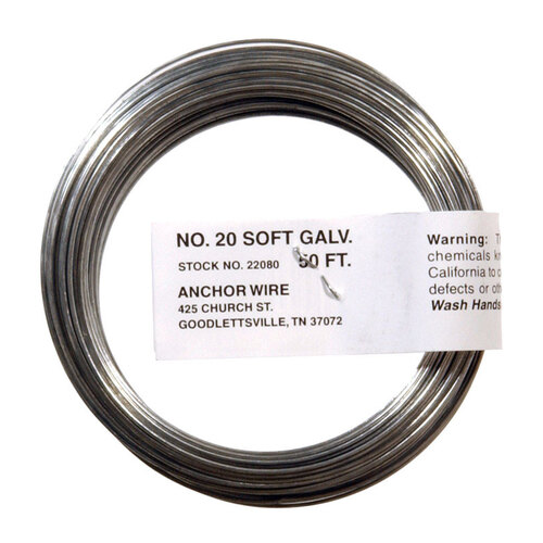 Stove Pipe Wire 3.5" D X 50 ft. L Galvanized Steel 20 Ga. Galvanized