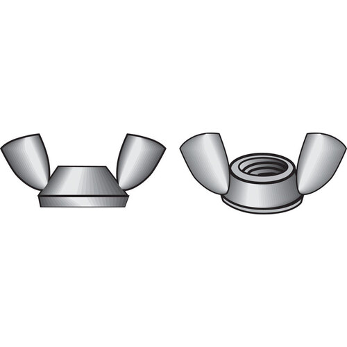 Wing Nut 6" Zinc-Plated Steel SAE Zinc-Plated