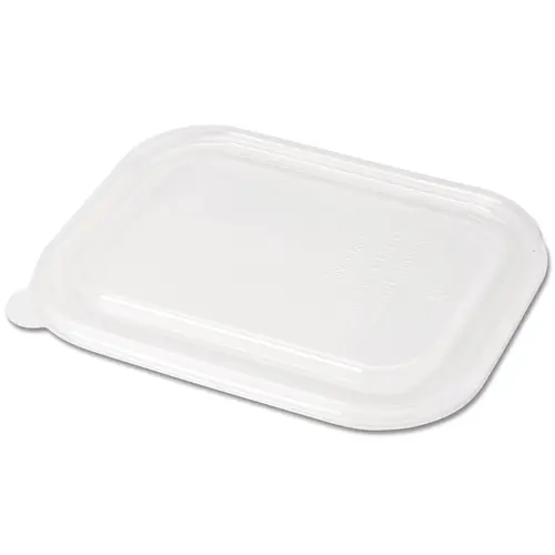 World Centric 8.8 Inch X 6.8 Inch Ingeo Compostable Fiber Box Lid, 50 Each