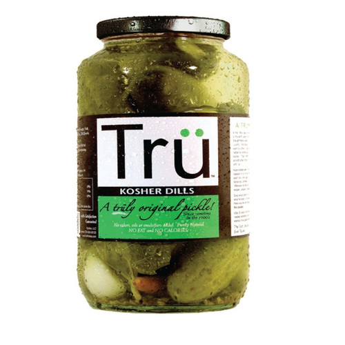 Tru Pickles 6010516-XCP6 Pickles Tru Original Kosher Dill 24 oz Jar - pack of 6