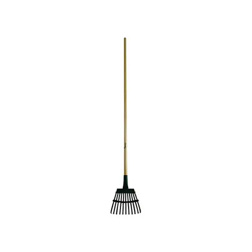 Flexrake 3-W Shrub Rake 58" 11 Tine Steel Wood Handle