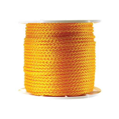 Rope 3/8" D X 500 ft. L Yellow Hollow Braided Polypropylene Yellow - pack of 500