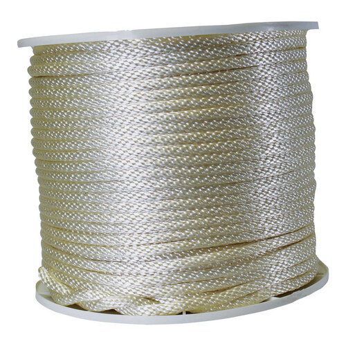 Rope 3/8" D X 500 ft. L White Solid Braided Nylon White - pack of 500