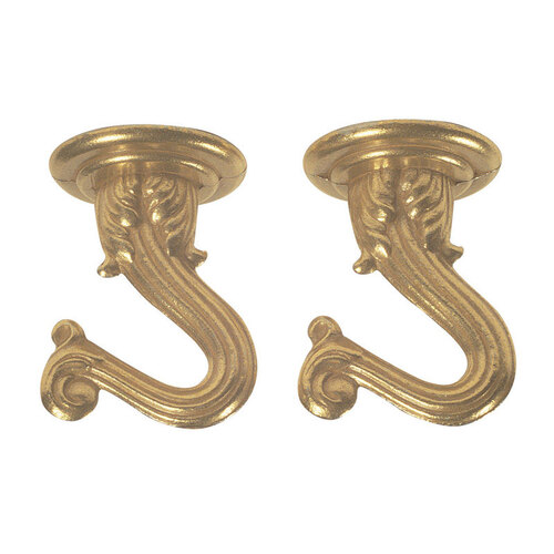 Westinghouse 70450 Swag Hook, Metal Pair Brass