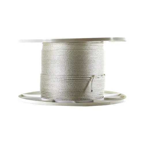 Cord 1/8" D X 1000 ft. L White Solid Braided Nylon White - pack of 1000